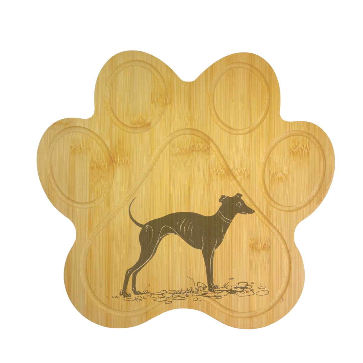 13" Animal Paw Shaped Plain Bamboo Cutting Board