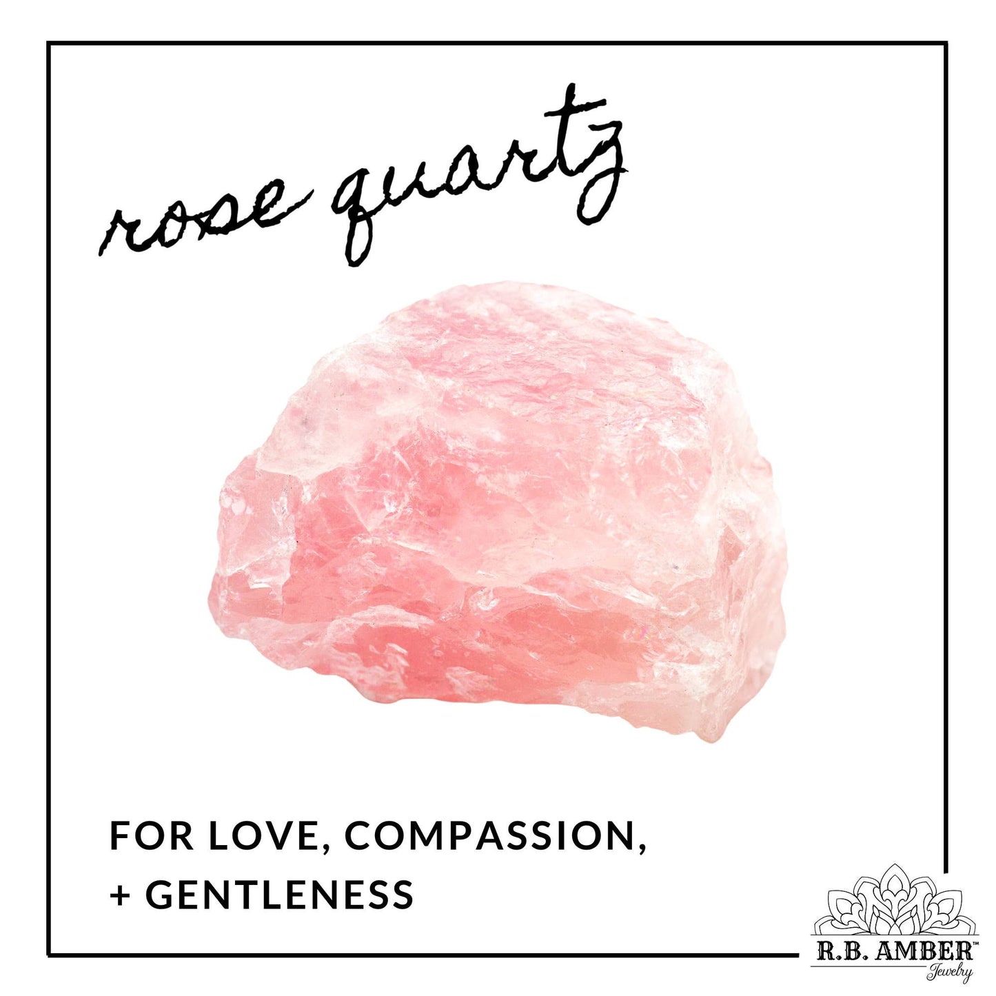 Pet | Rose Quartz + Raw Cognac Amber Collar