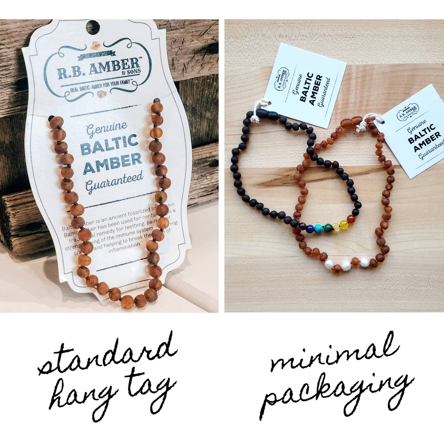 Pet | African Turquoise + Raw Cognac Amber Collar