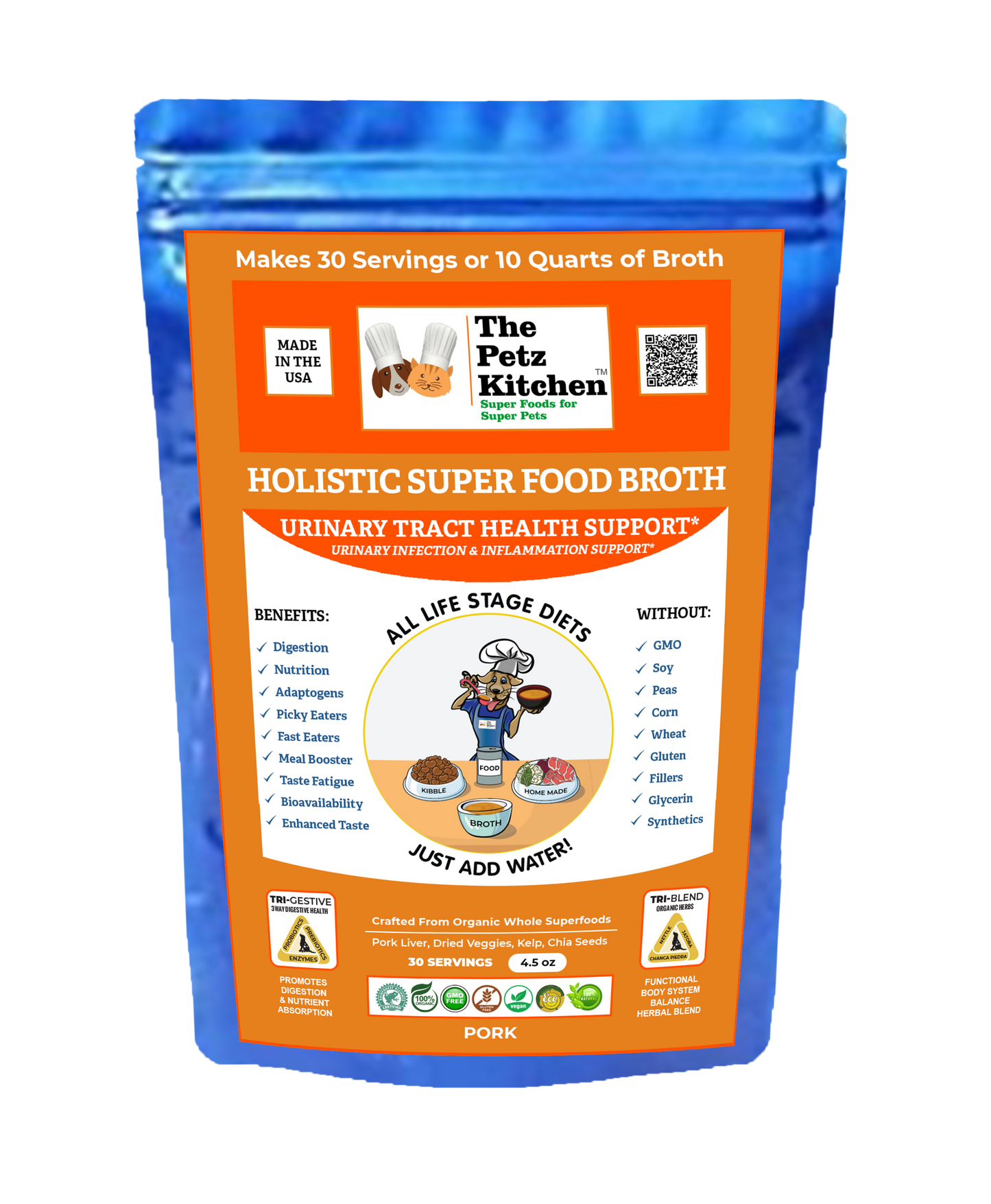 Super Food Broth Urinary Tract Health Support* the Petz Kitchen Dogs Cats