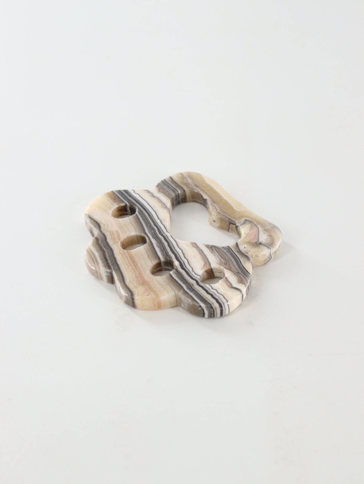 Yellow Zebra Onyx Paw Carvings