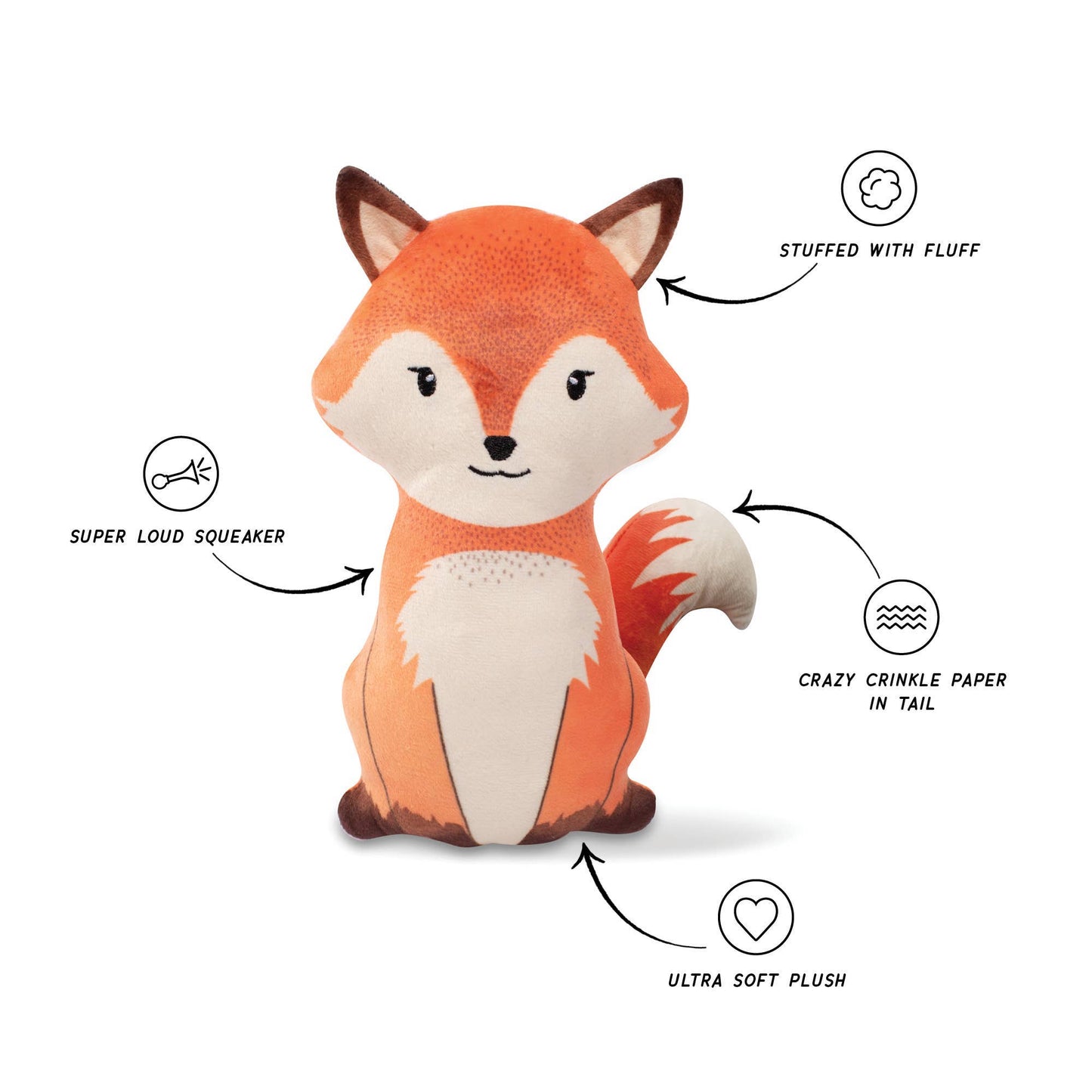 Farrah Fox Plush Dog Toy