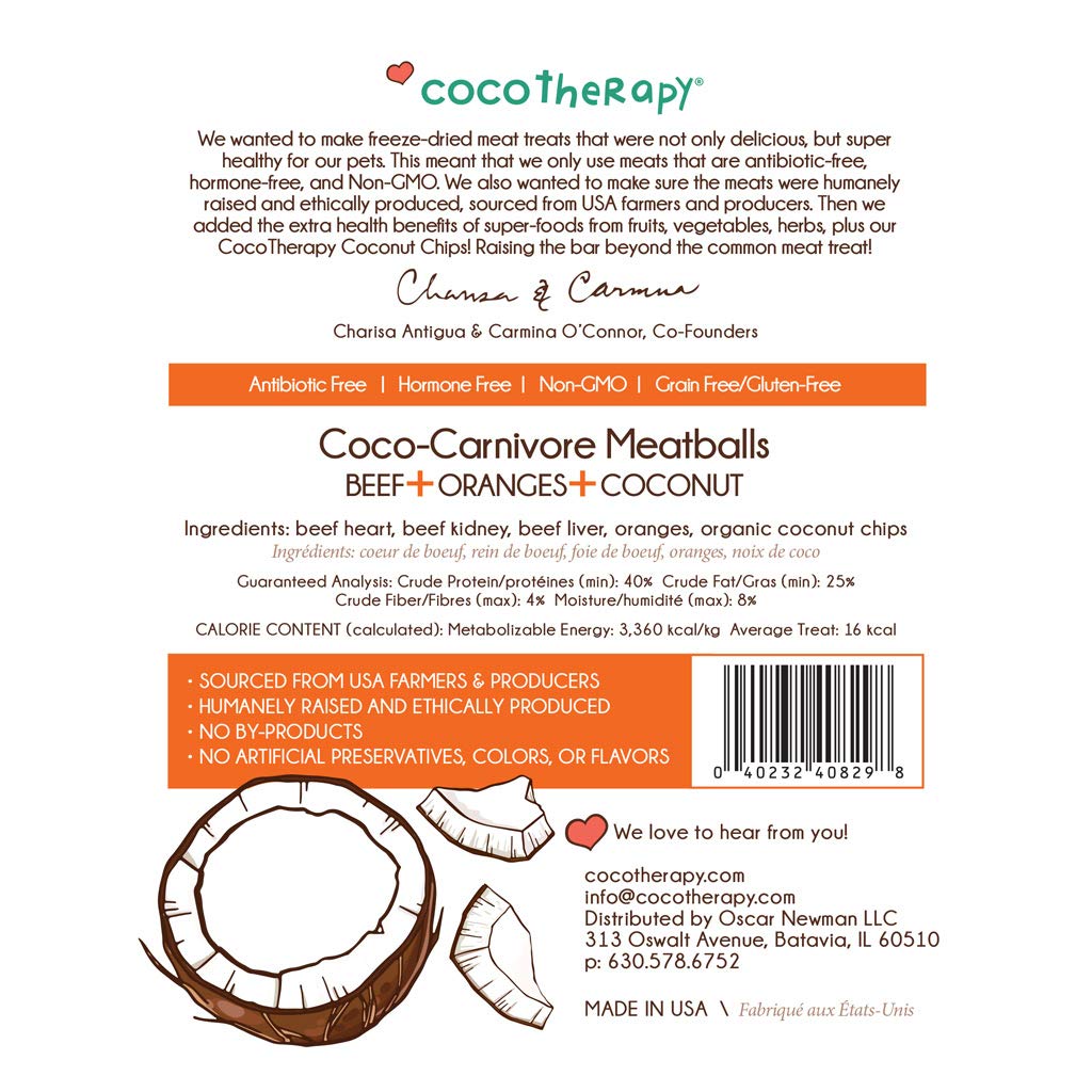 CocoTherapy Coco-Carnivore Meatballs 2.5 oz. (Turkey)