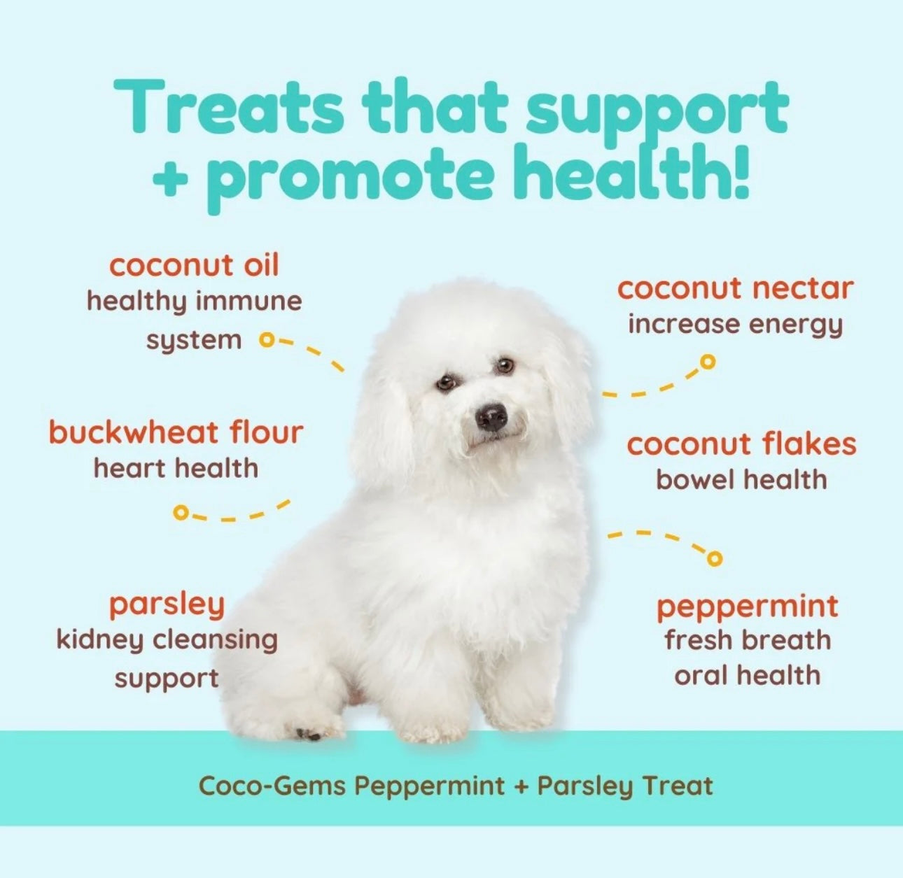 Coco-Gems Training Treats Peppermint + Coconut - Organic Training Treat for dogs