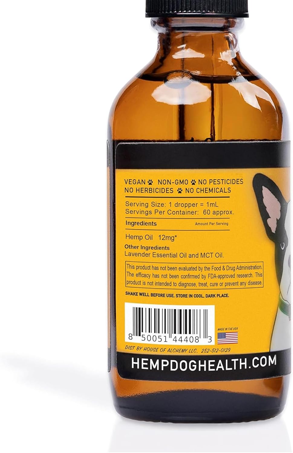 Calm - Hemp Oil for Dogs - Balanced Mood & Behavior - Soothe Nervous, Jumpy, Overly-Reactive Canines - 100% Natural Calming Drops
