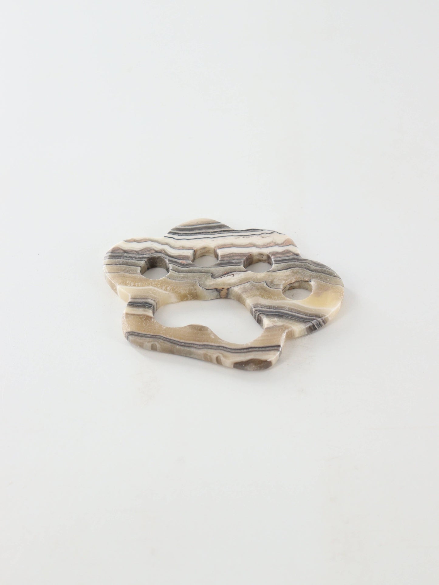 Yellow Zebra Onyx Paw Carvings