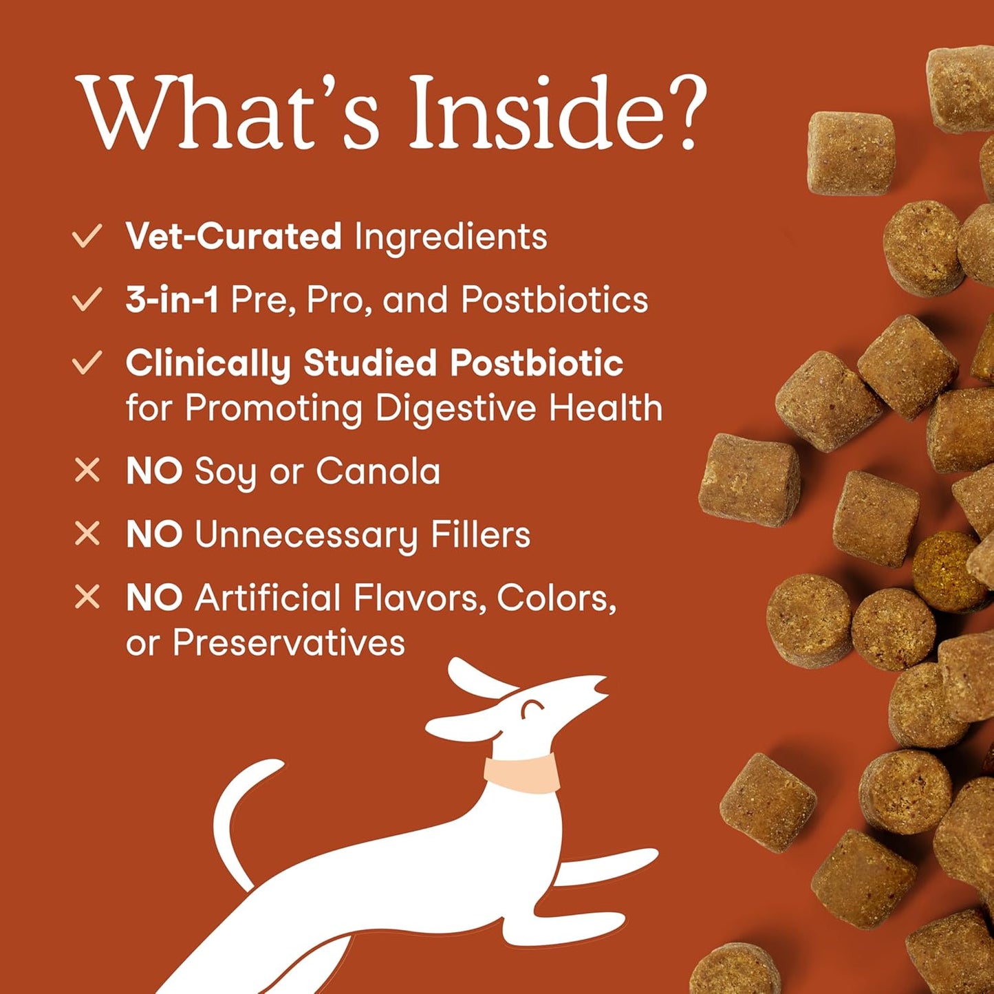 Fera Pet Organics Probiotics for Dogs 90 Chews Vet Formulated Dog Probiotics for Digestive Health, Nutrient Absorption, and Immune Health