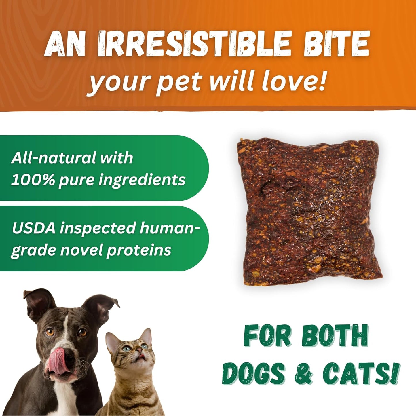 Dr. Becker's Venison Bites | 100% Pure Meat Protein | Grain Free Liver Training Treats for Dogs & Cats, 5 oz