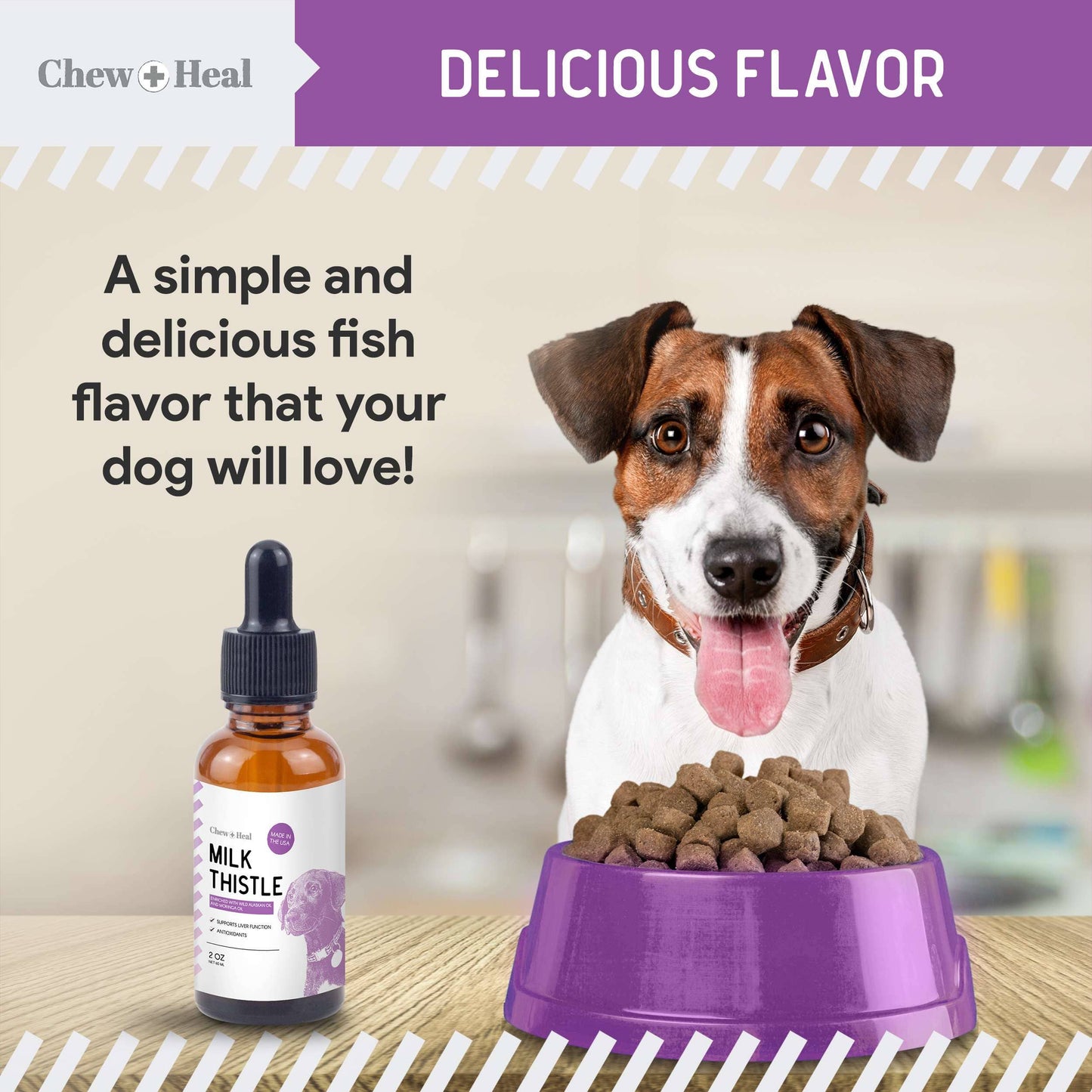 Milk Thistle Tincture with Moringa & Salmon Oil for Dogs