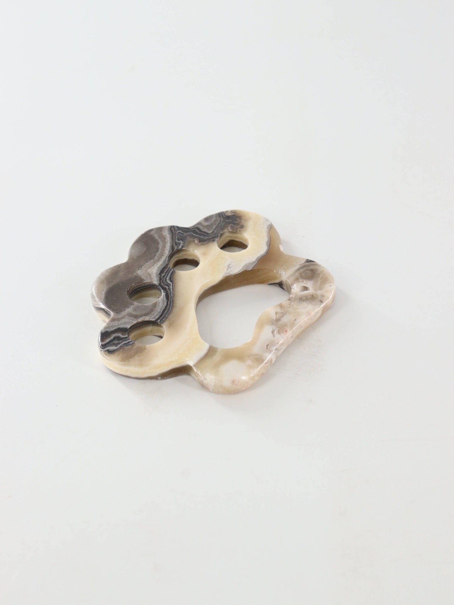 Yellow Zebra Onyx Paw Carvings