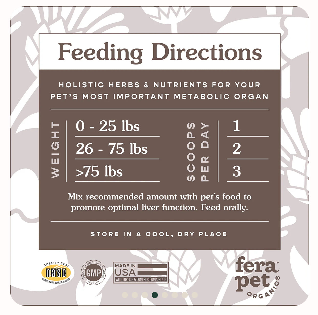 Liver support for dogs and cats