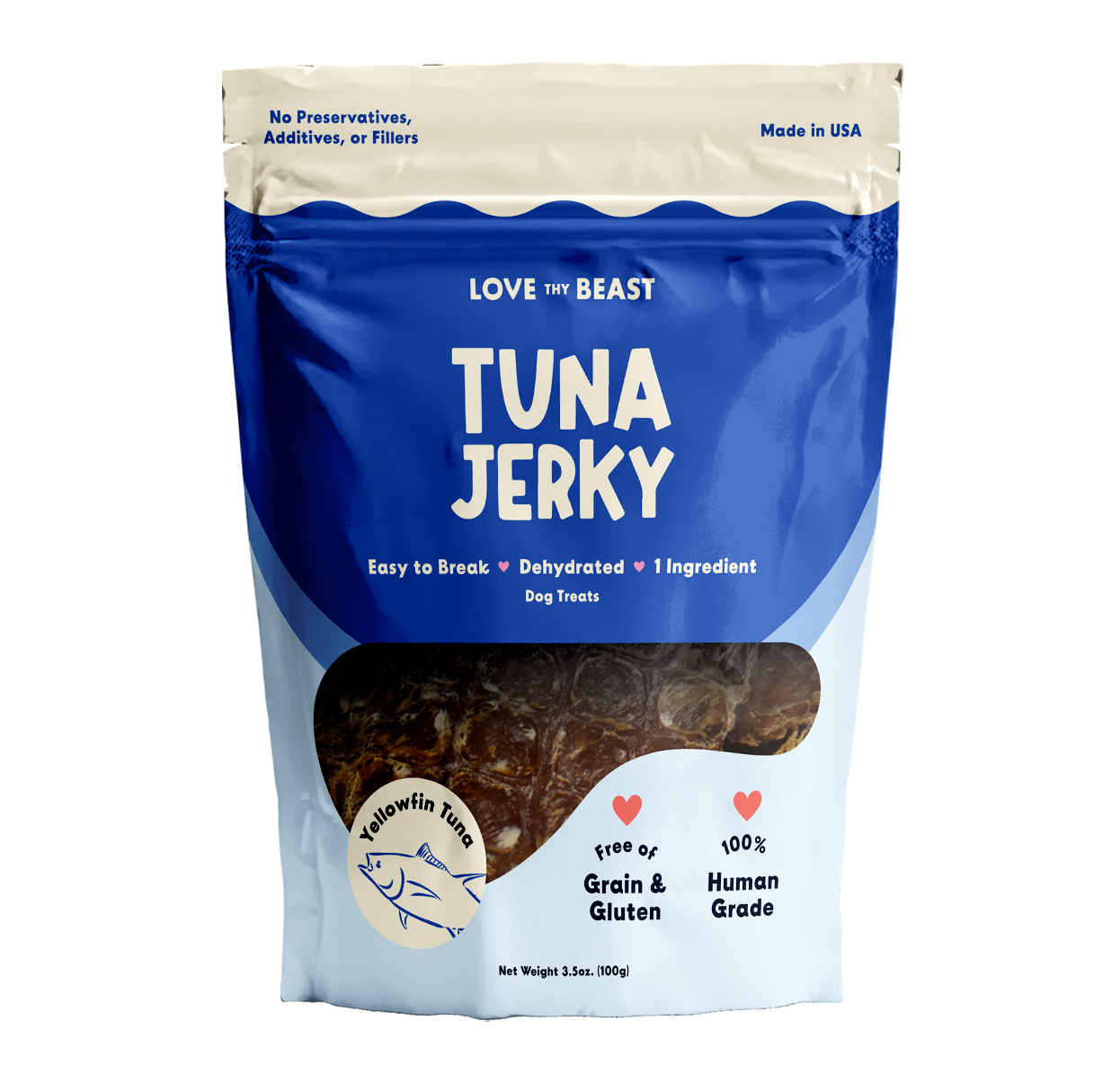 Tuna Jerky Dog & Cat Treats, 3.5-oz bag