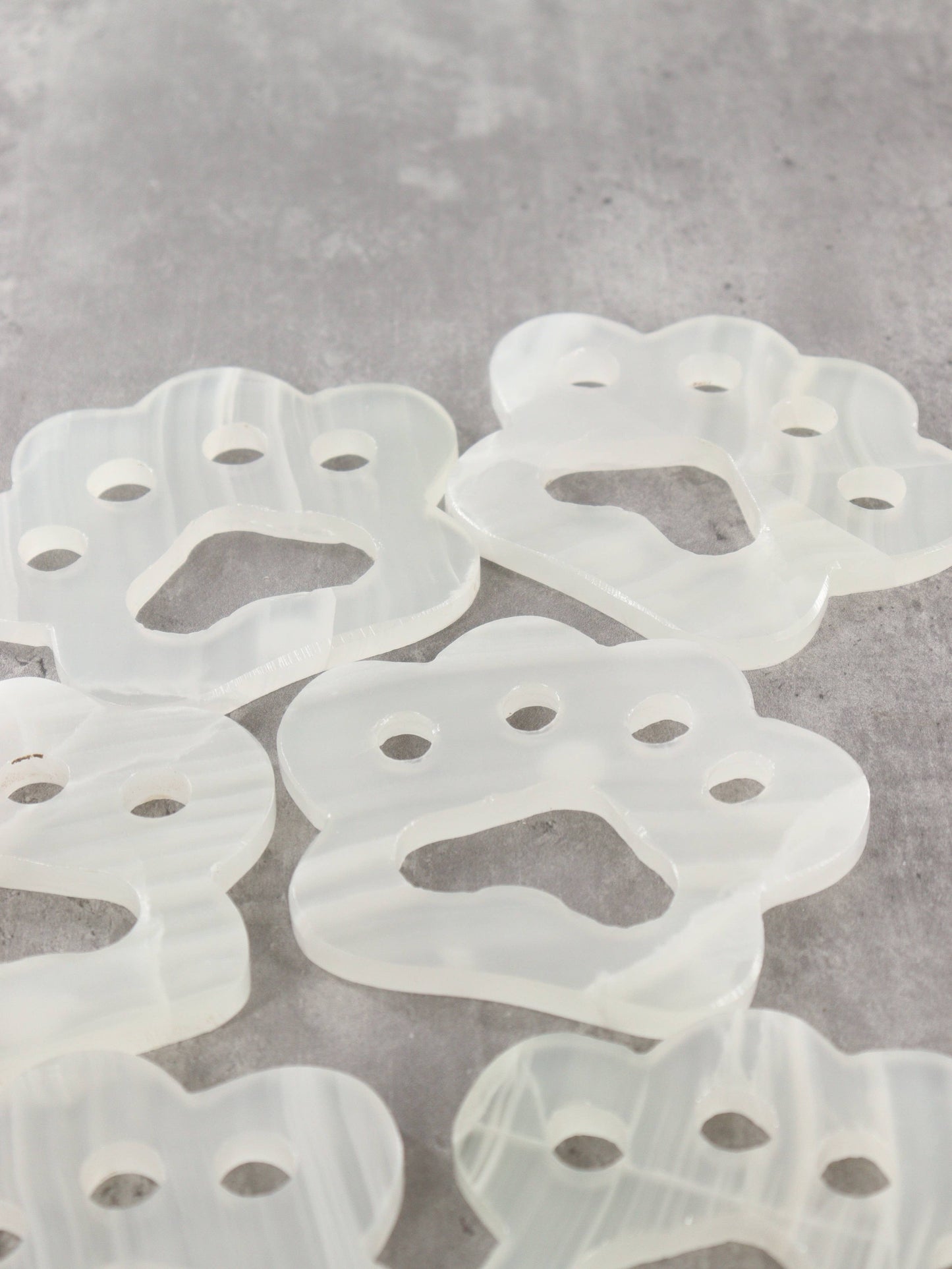 White Onyx Paw Carvings