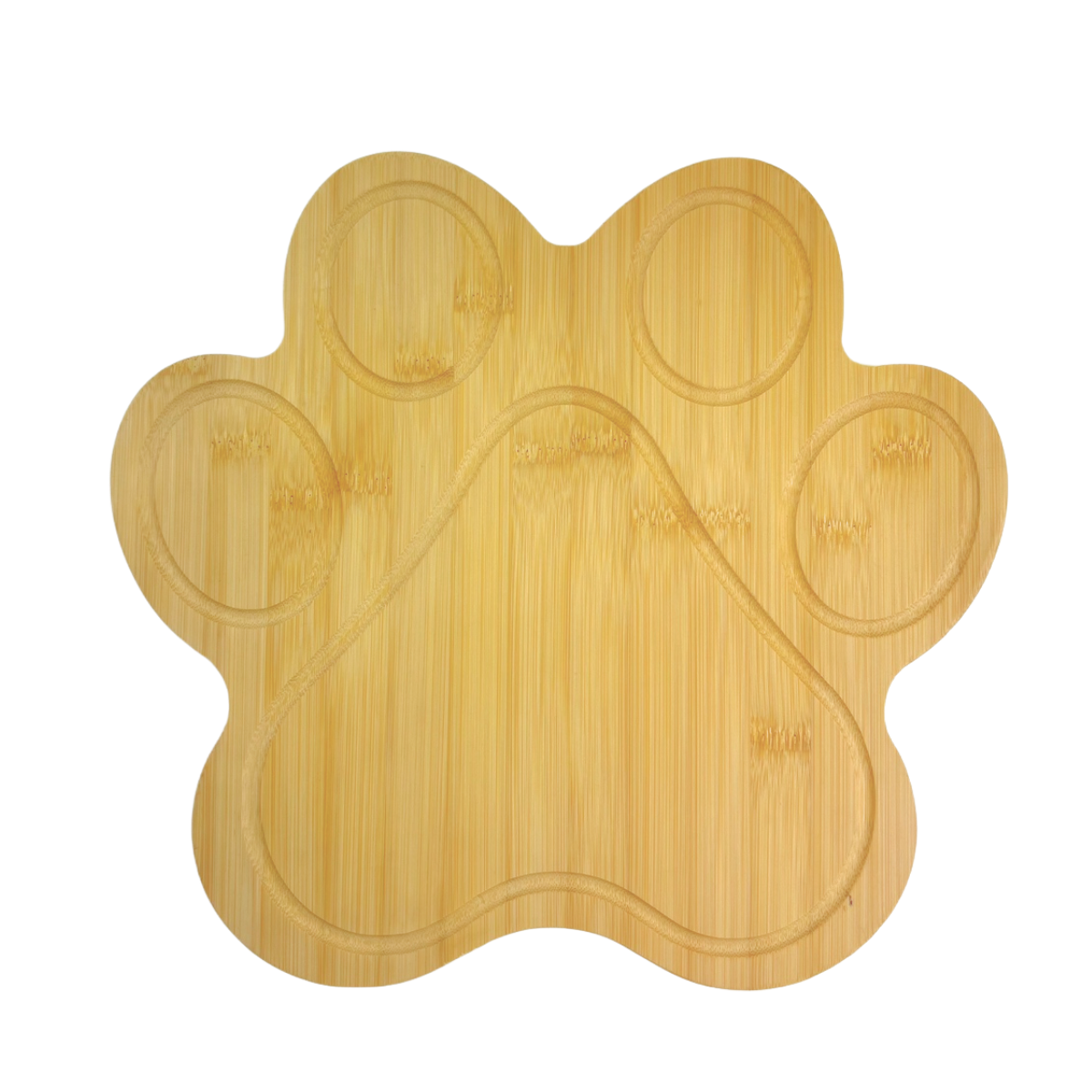 13" Animal Paw Shaped Plain Bamboo Cutting Board