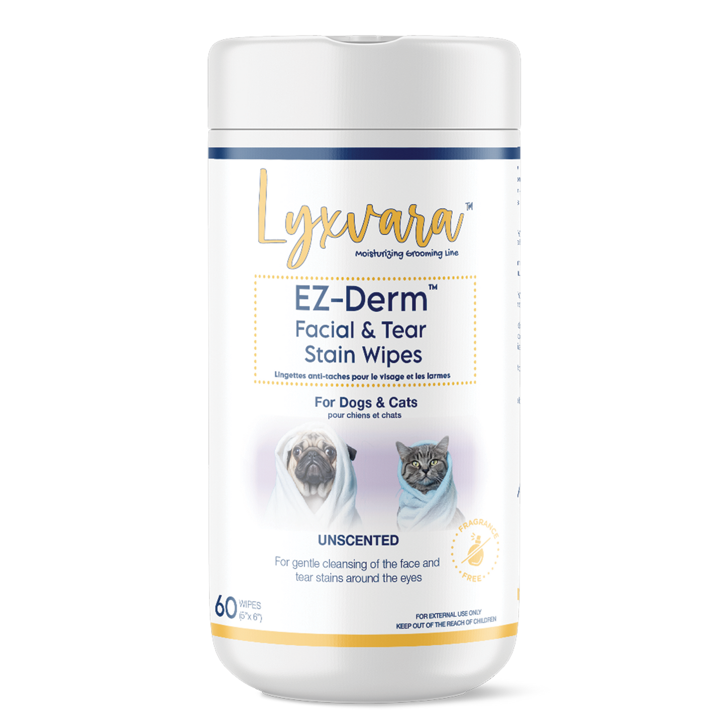 Lyxvara™ Ez-Derm™ Facial & Tear Stain Wipe