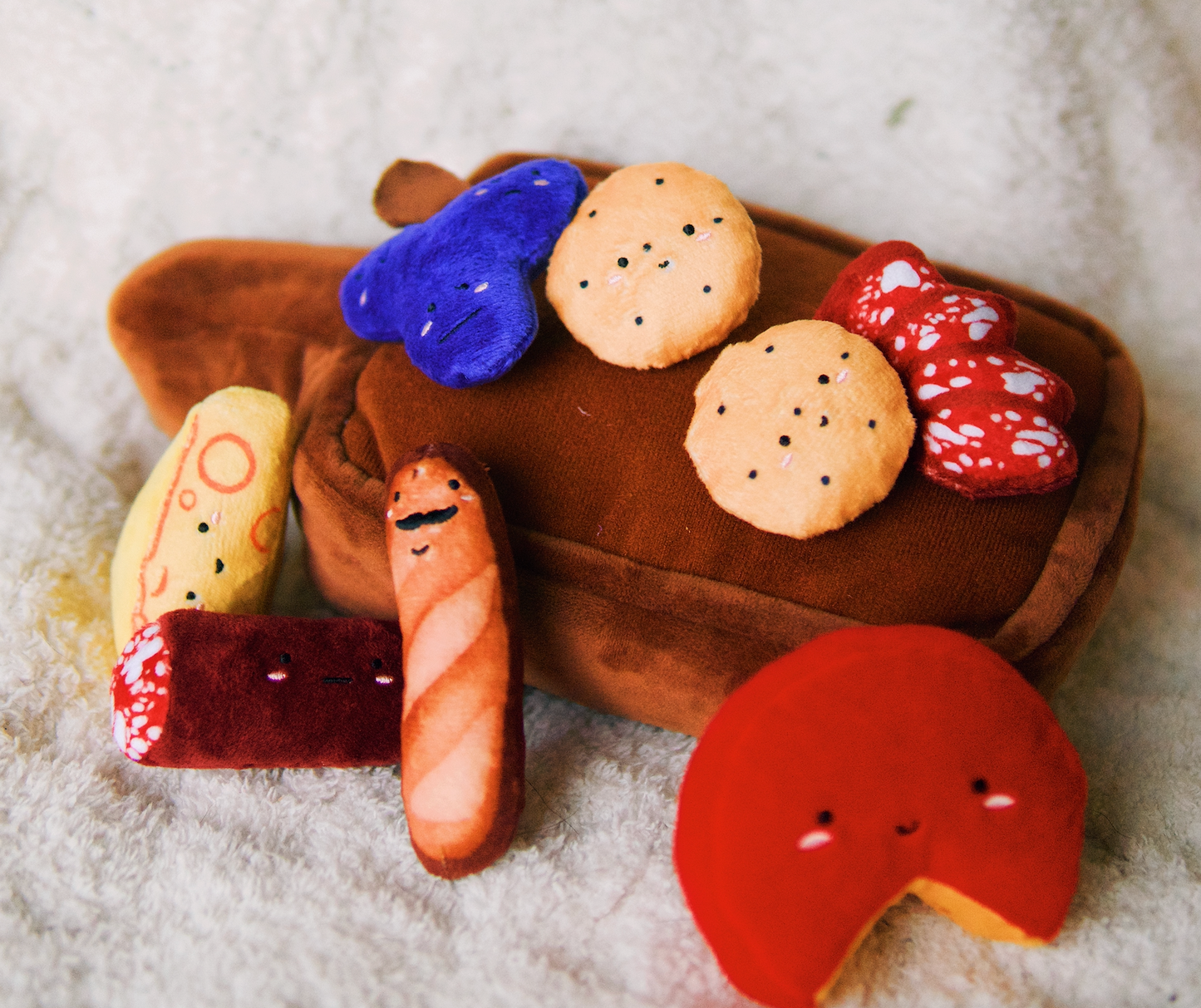 Barkuterie Board Multipiece Pet Plush Toy Ecofriendly