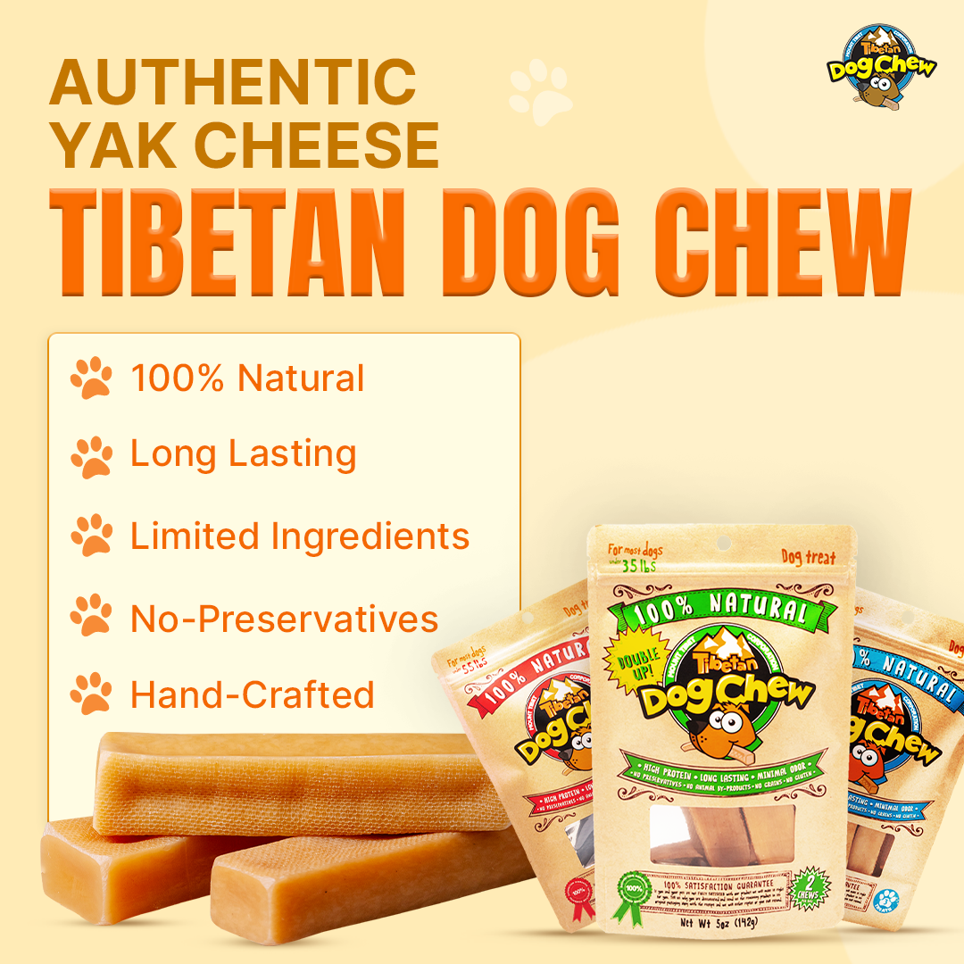 Tibetan Dog Chew for dogs under 70 lbs- Xtra Large