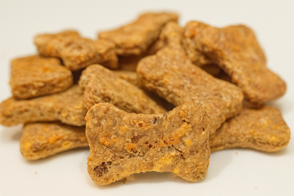 Bacon Cheddar Biscuit Organic Dog Treats with Duvall Farms Bacon 🥓