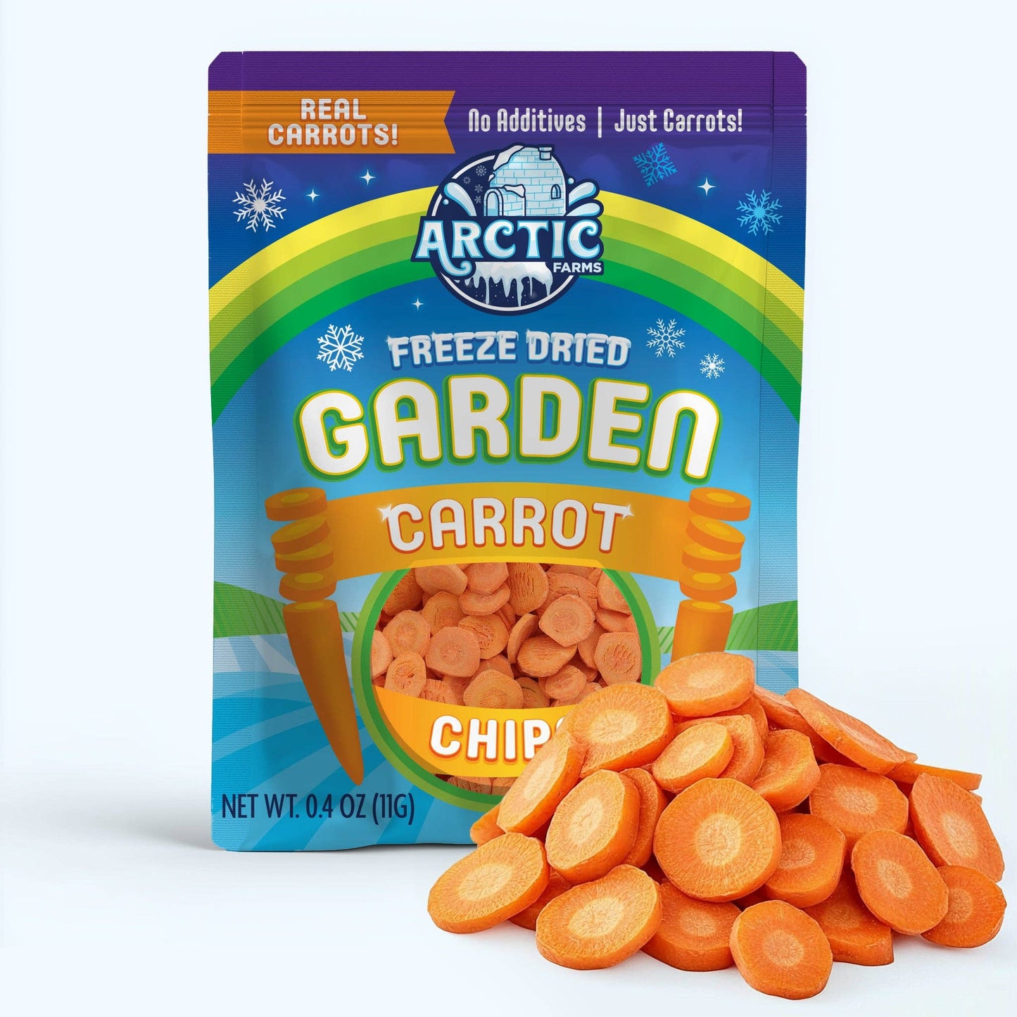 Arctic Farms Garden Freeze Dried Carrot Chips (Real Veggie)