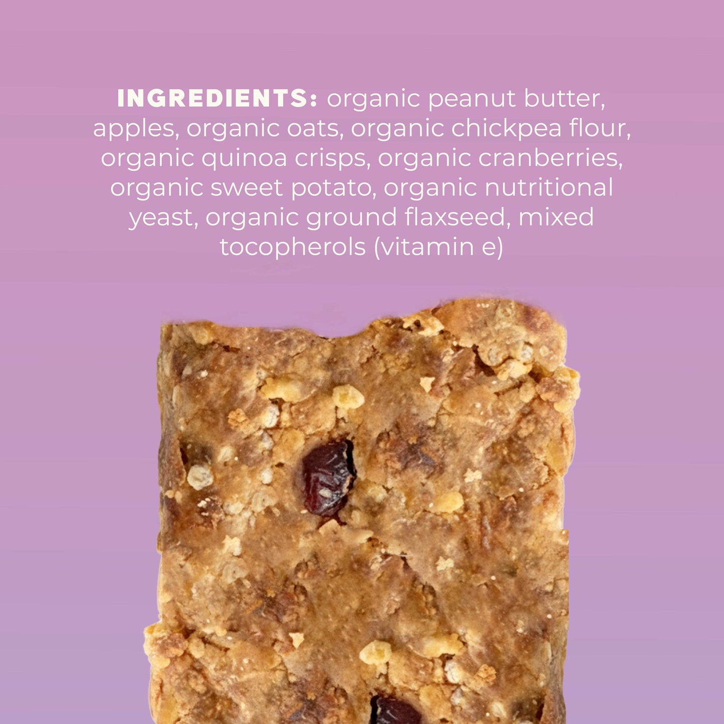 Cranberry & Sweet Potato Snack Bars