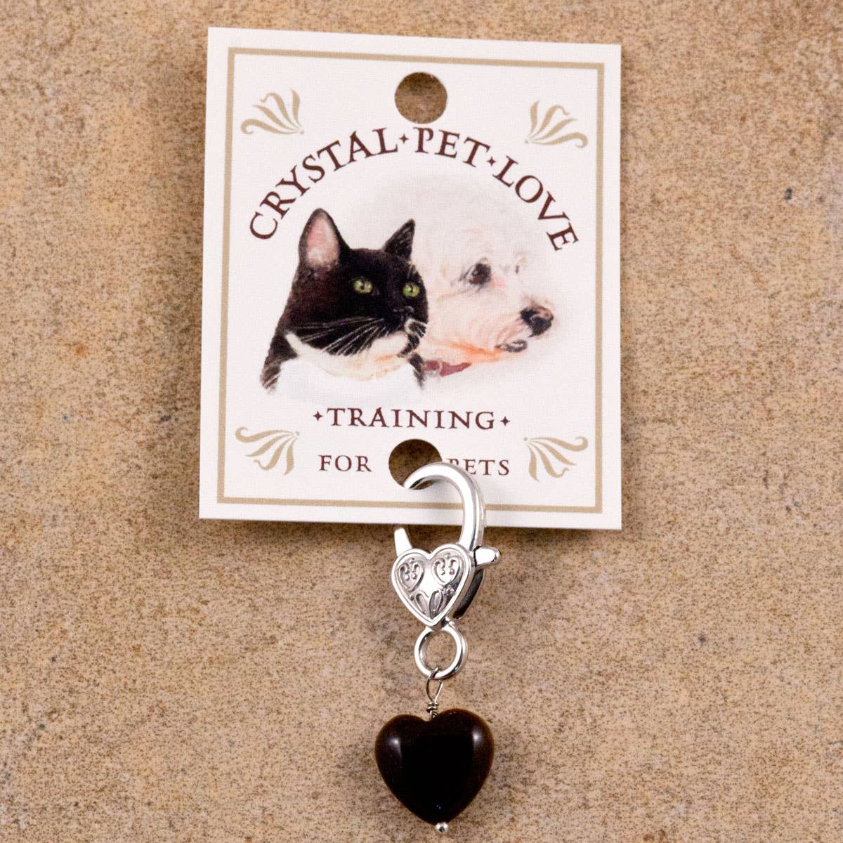 Tiger's Eye Heart Pet Pendant