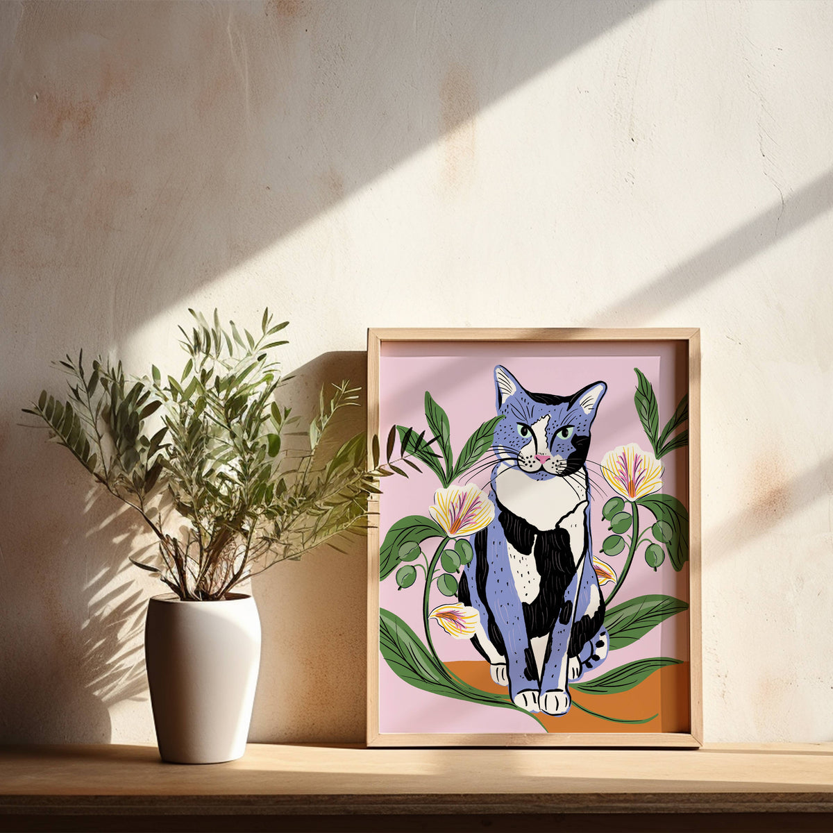 "Calico and Cardamom - Periwinkle" - 8 x 10 Giclée Art Print