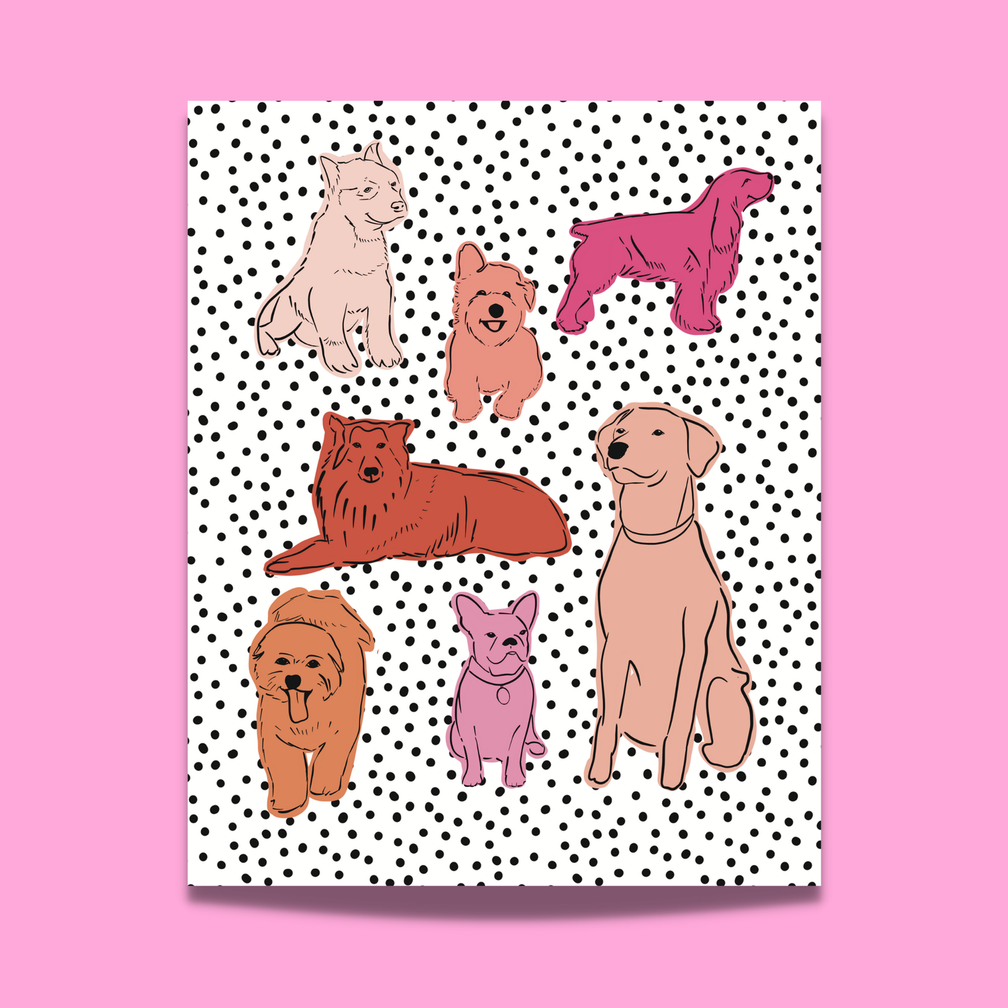 Polka Dog Print