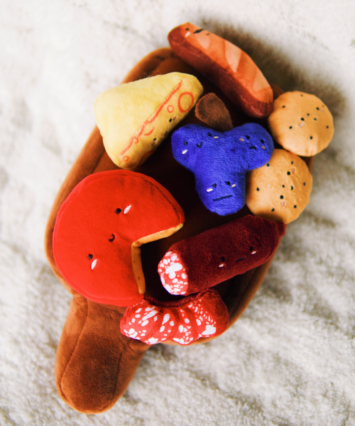 Barkuterie Board Multipiece Pet Plush Toy Ecofriendly