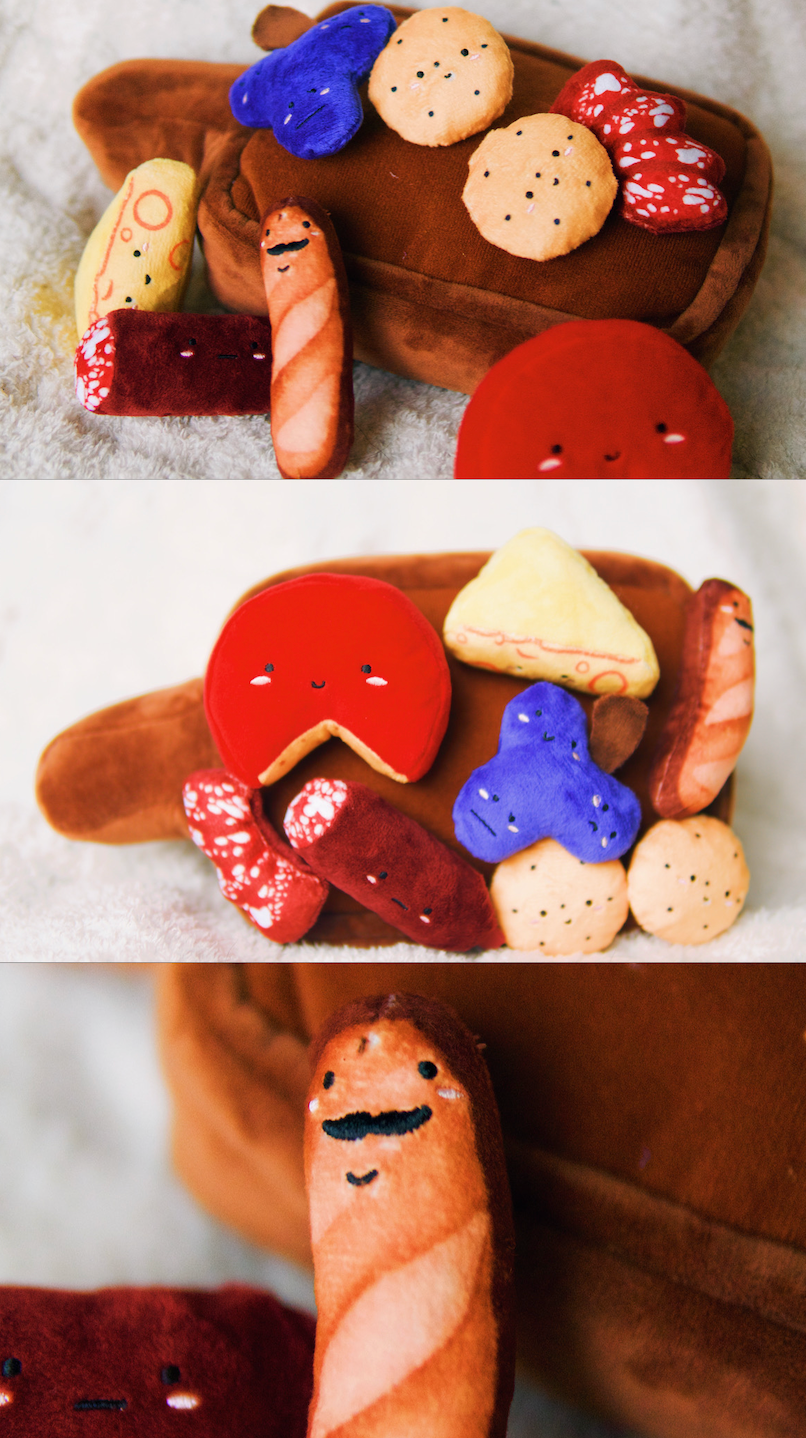 Barkuterie Board Multipiece Pet Plush Toy Ecofriendly