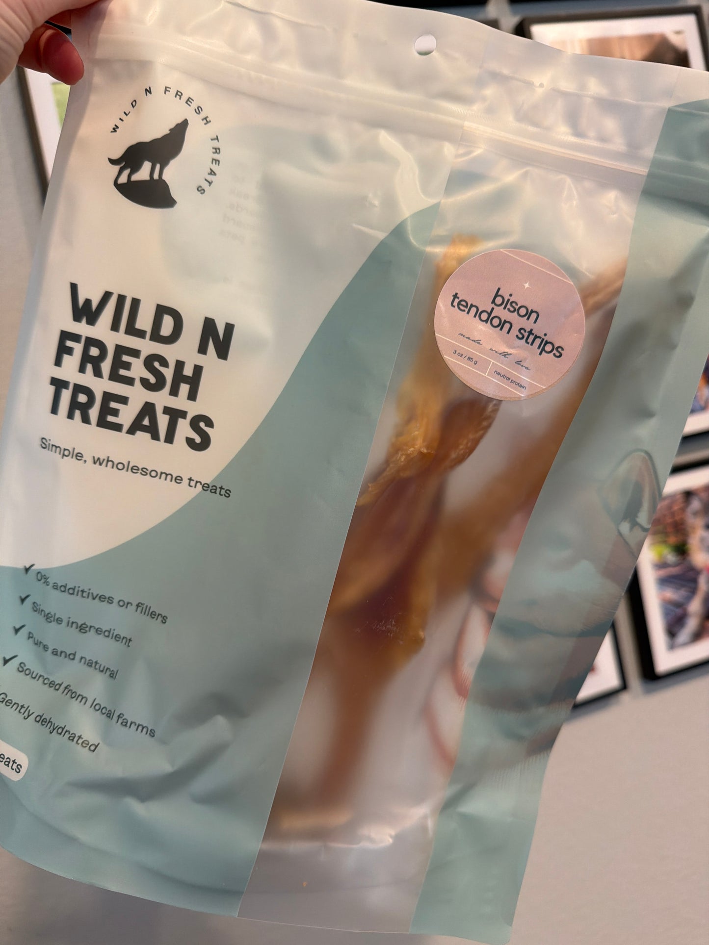 Dehydrated Bison Tendon Strips
