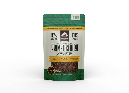 Ostrich Jerky Strips – Novel Protein, 3.5 oz