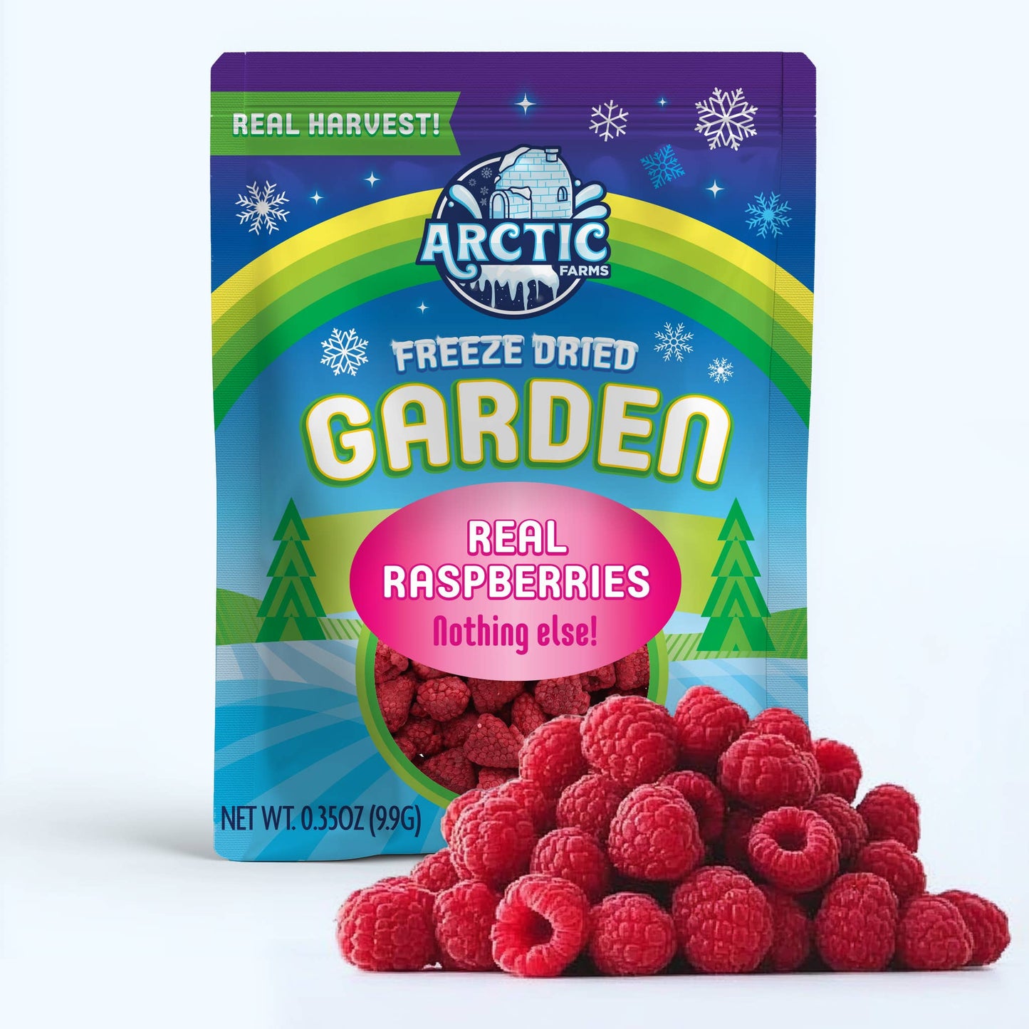 Arctic Farms Garden Freeze Dried Whole Raspberry -Real Fruit