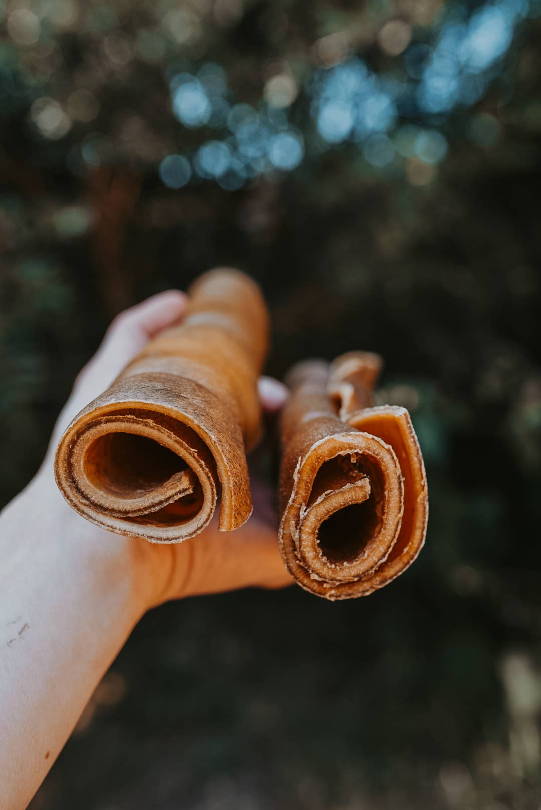 Dehydrated Grass-Fed Beef Rawhide Roll | 8 Inches