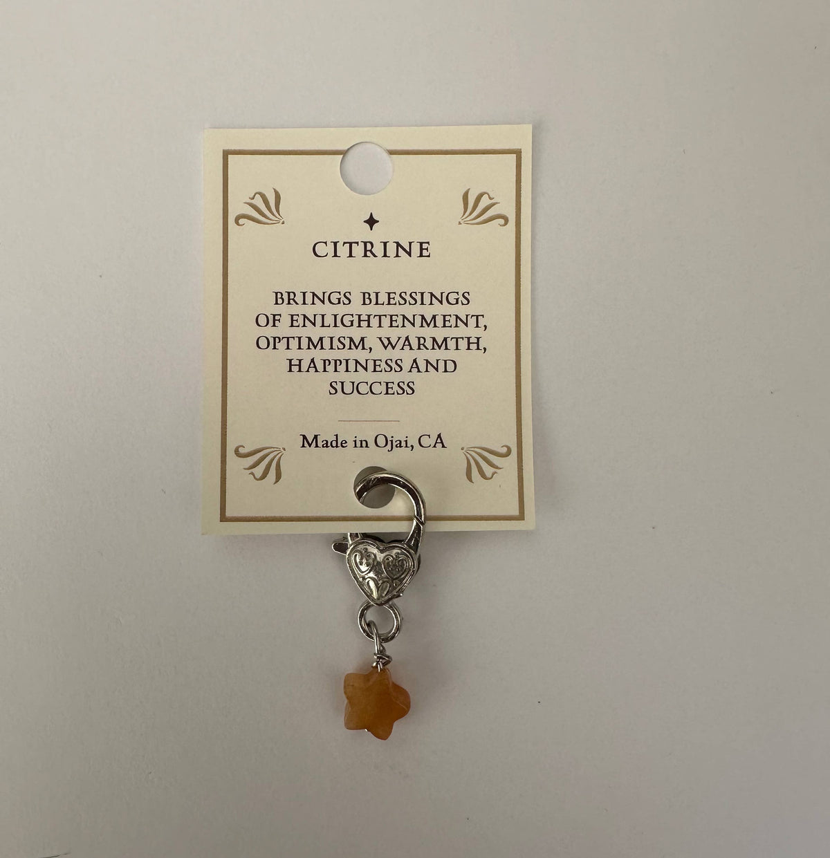 Citrine Star Pet Pendant