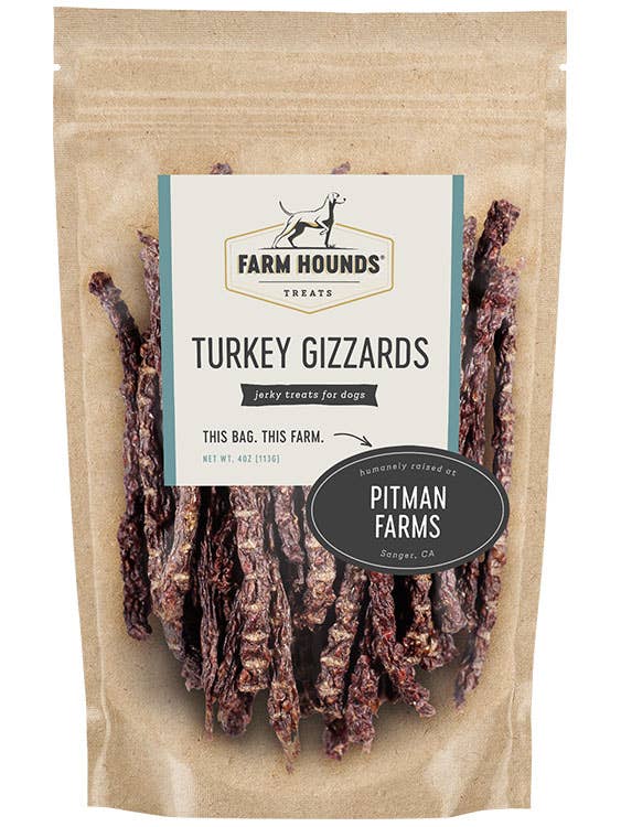Turkey Gizzard Treats - All-Natural - 4oz