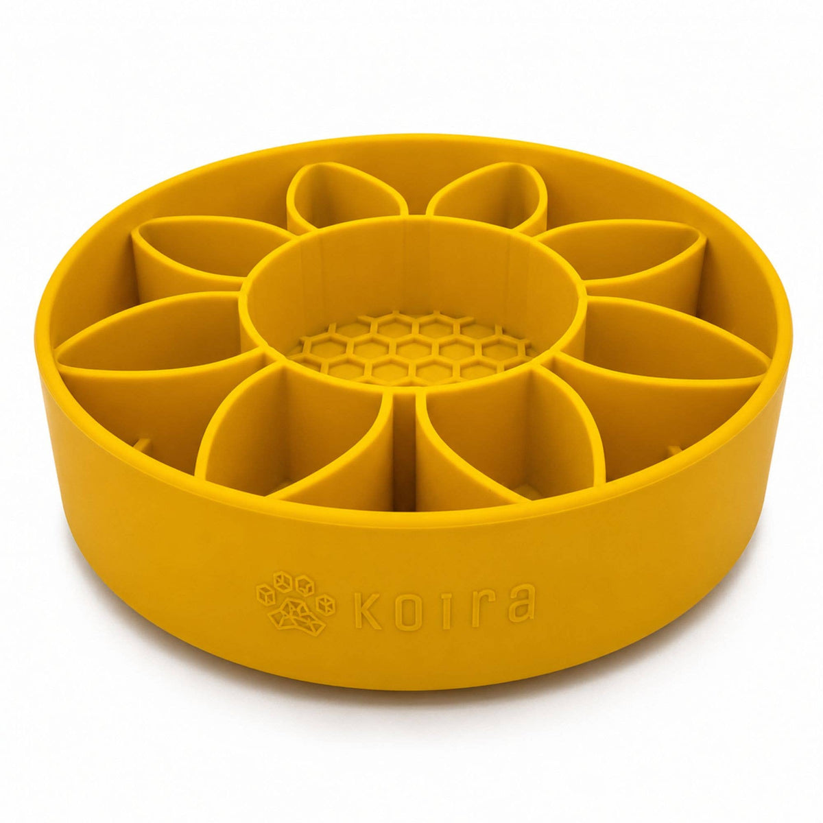 NEW! Koira Sunflower Slow Feeder with Lick Pad - Yellow