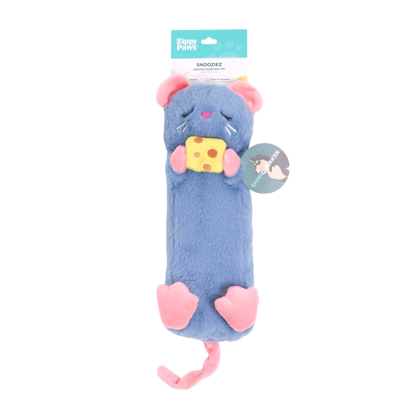 Snooziez with Shhhqueaker - Mouse - Silent Dog Toy