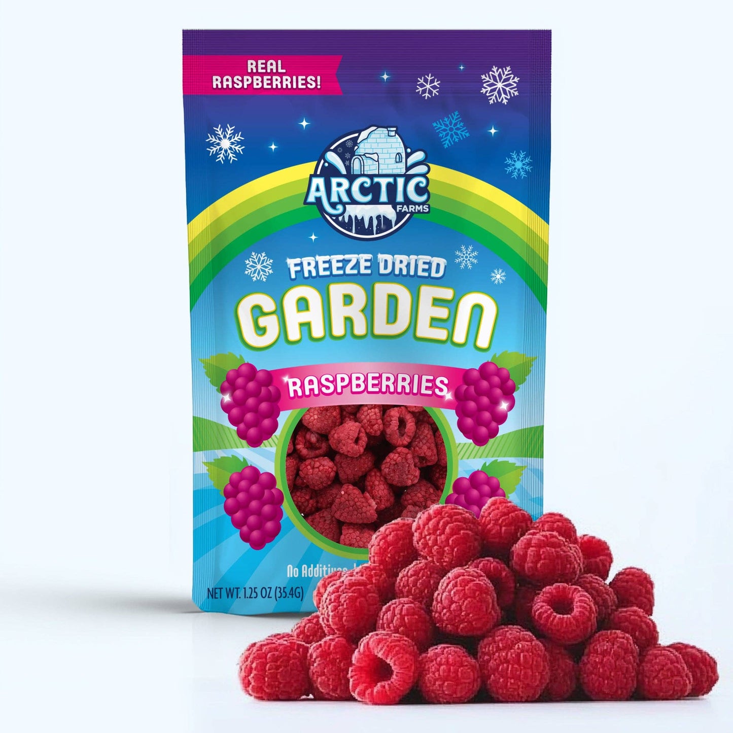 Arctic Farms Garden Freeze Dried Whole Raspberry -Real Fruit