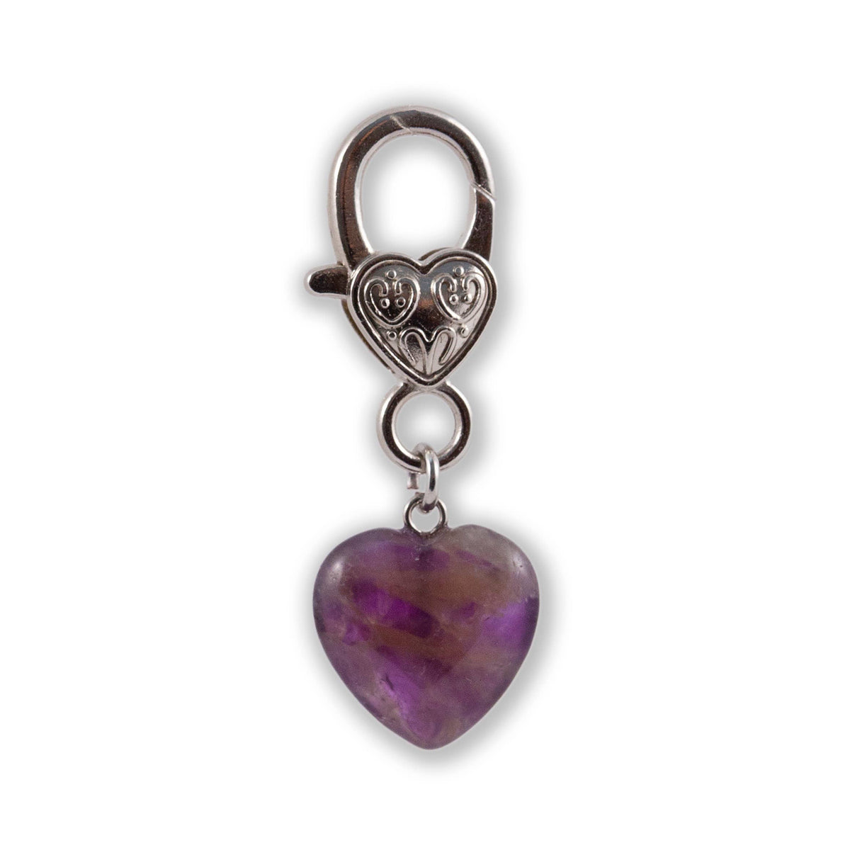 Amethyst Heart Pet Pendant
