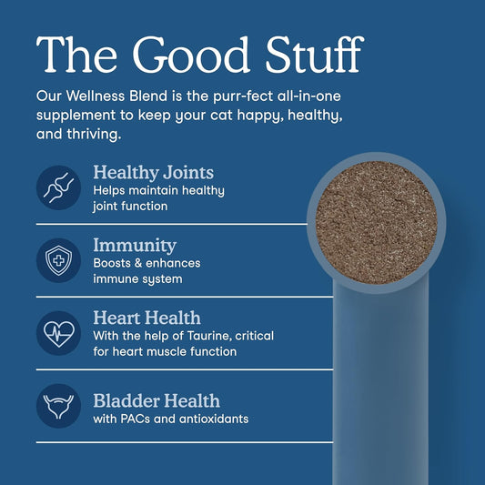 Fera Pet Organics Multifunction Cat Supplement - 60 Scoops - Vet Created Supplement with Cat Probiotics, Lysine, and Taurine, for Overall Joint and Immune Support - Powdered Food Topper