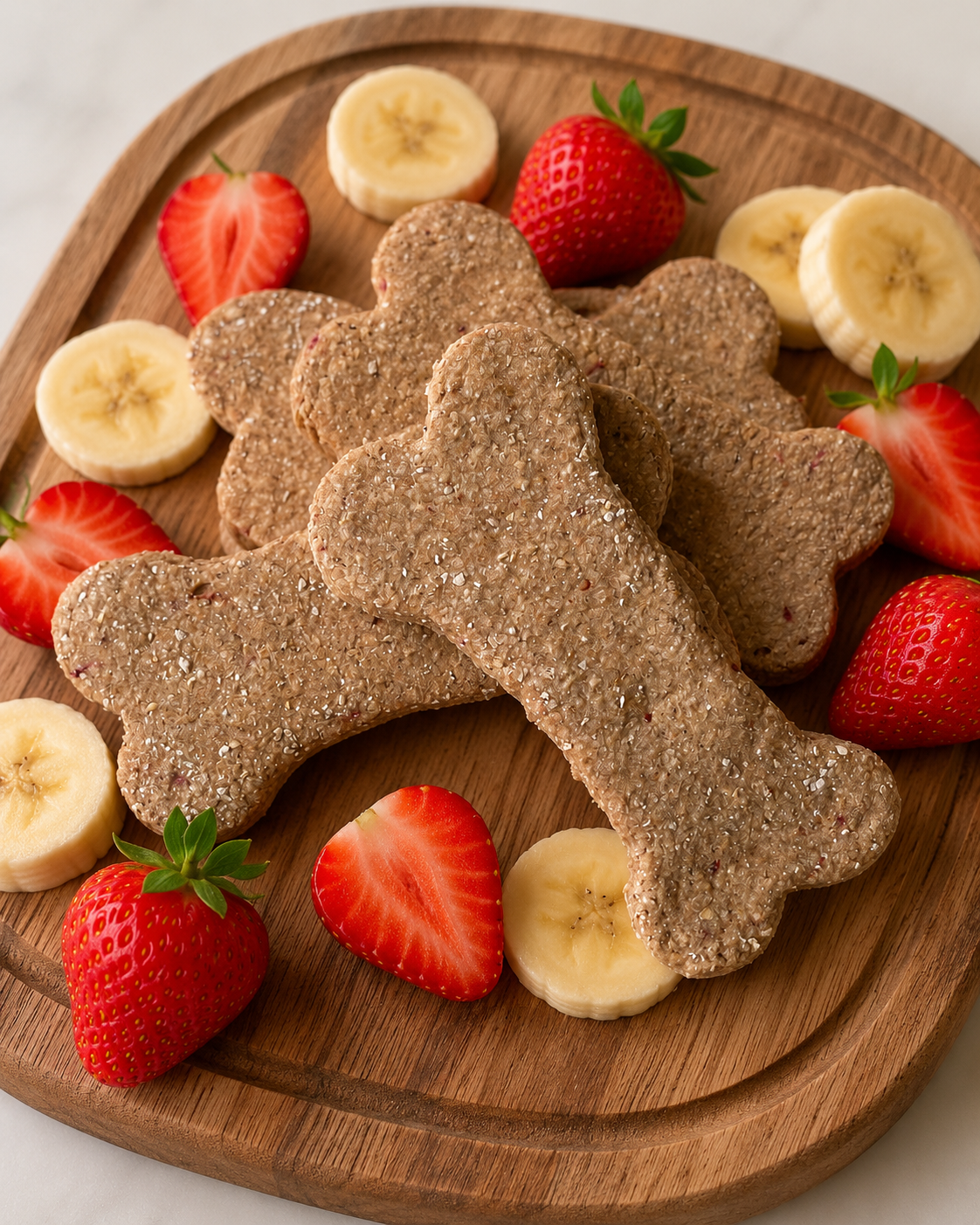 Strawberry Banana Munchies Dog Treats - All Natural - Crunch