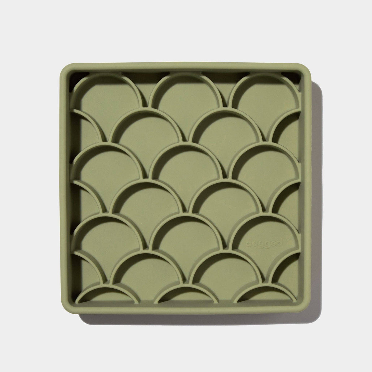 3-in-1 fish scale slow feeder bowl - olive