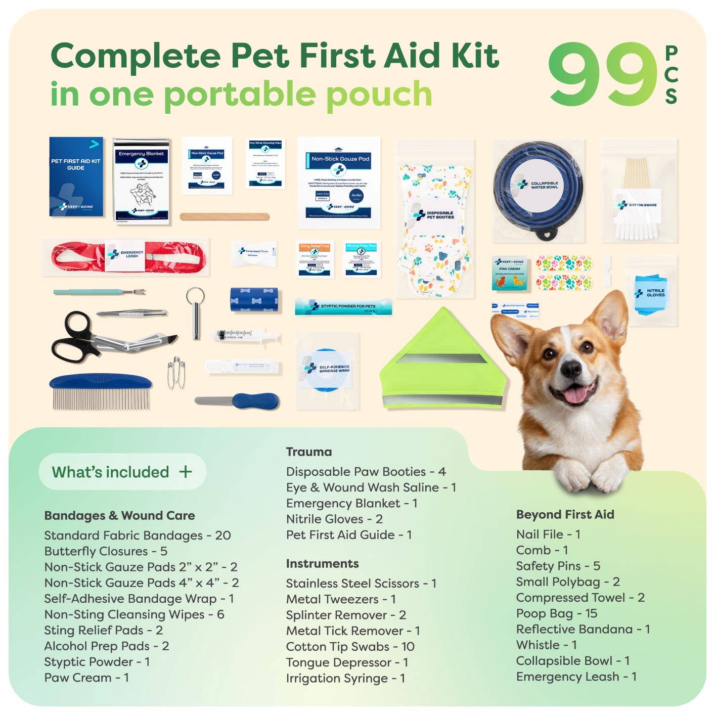 Pet First Aid Kit Dogs (99 pcs)