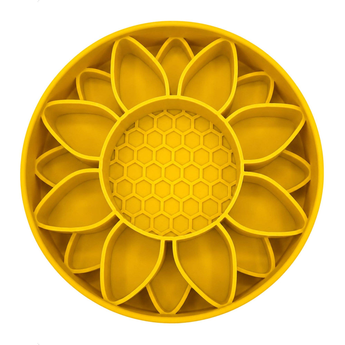 NEW! Koira Sunflower Slow Feeder with Lick Pad - Yellow