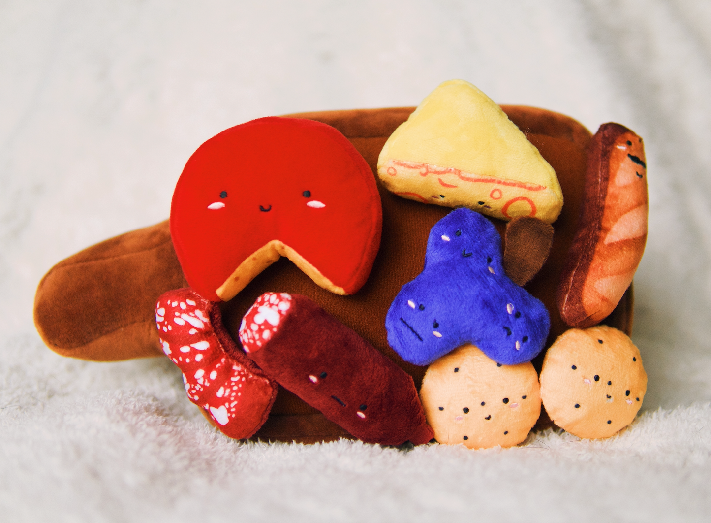 Barkuterie Board Multipiece Pet Plush Toy Ecofriendly