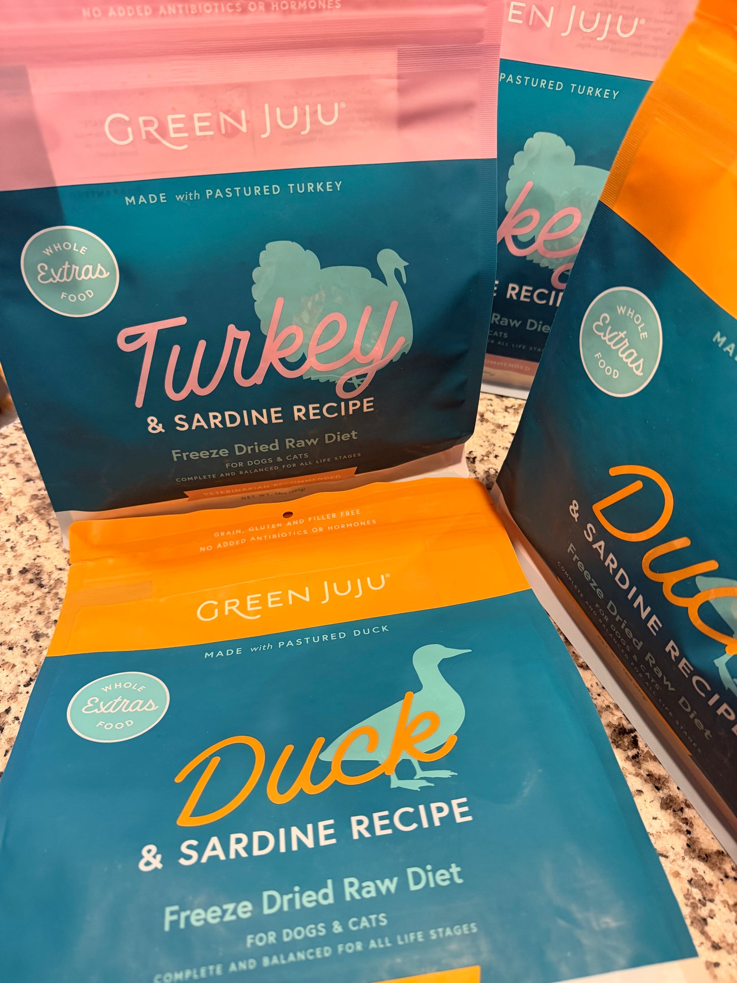 Green Juju- Extras Duck & Sardine – Complete & Balanced Freeze-Dried Meal