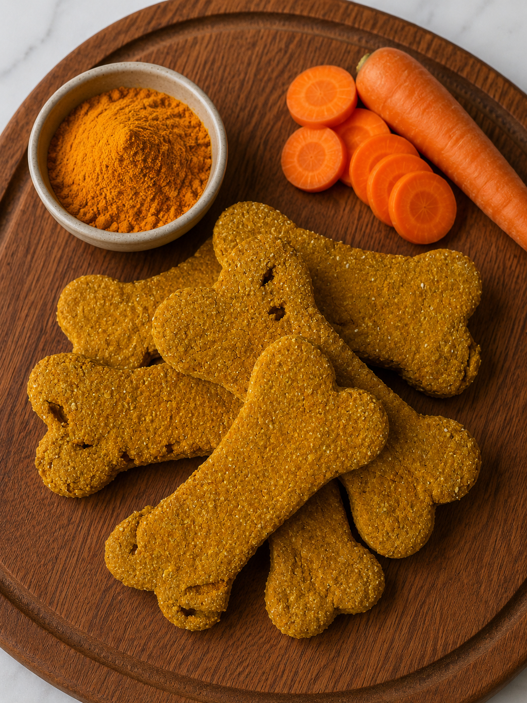 Turmeric Carrot Dog Treats - All Natural   - Crunchy