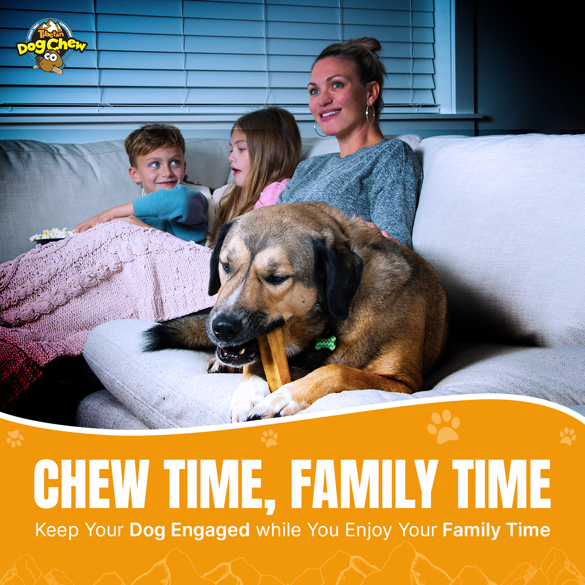 Tibetan Dog Chew for dogs under 70 lbs- Xtra Large