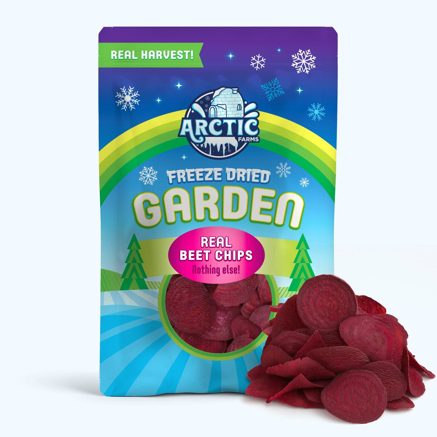 Arctic Farms Garden Freeze Dried Red Beet Chips -Real Veggie