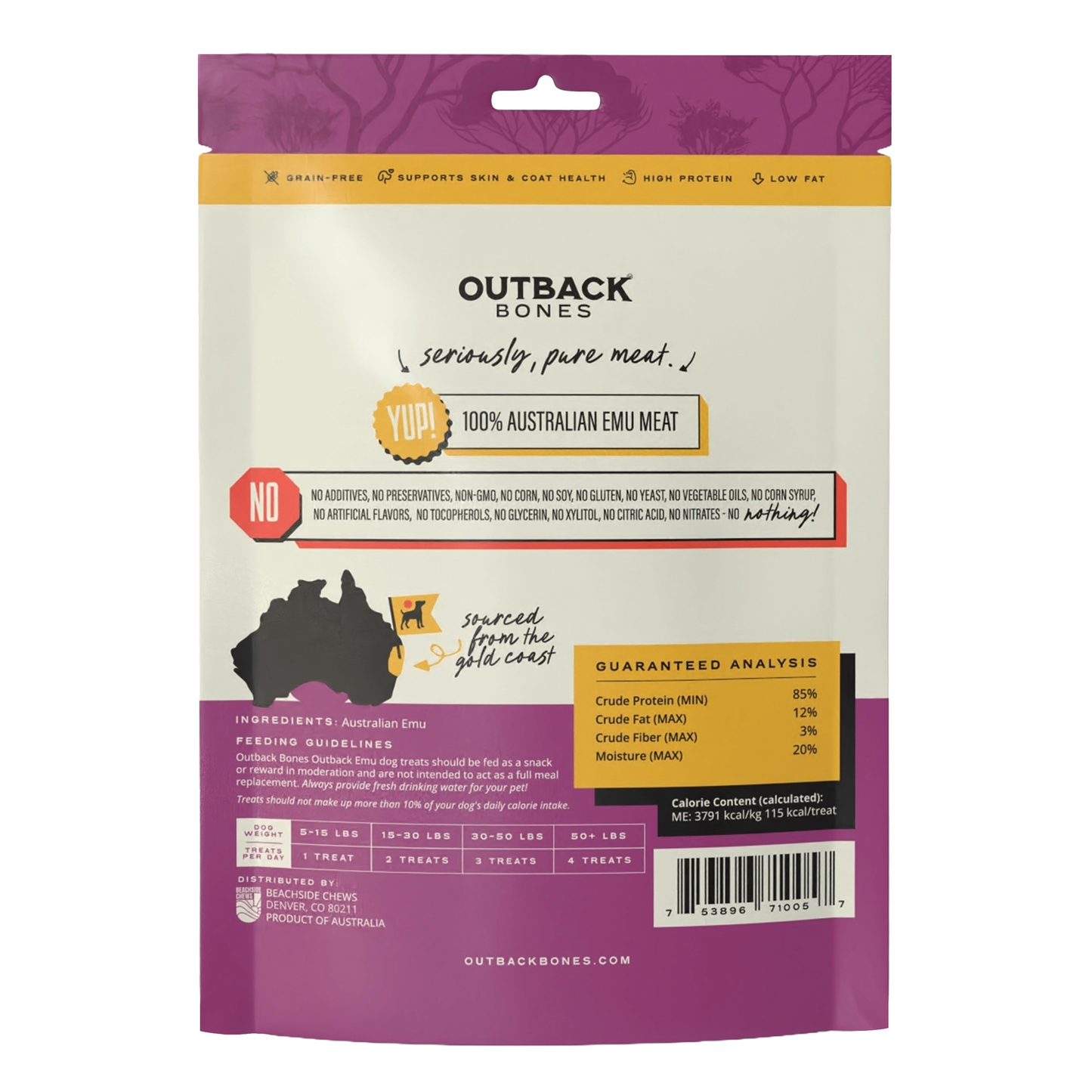 Emu Jerky Strips – Single Ingredient, 7 oz